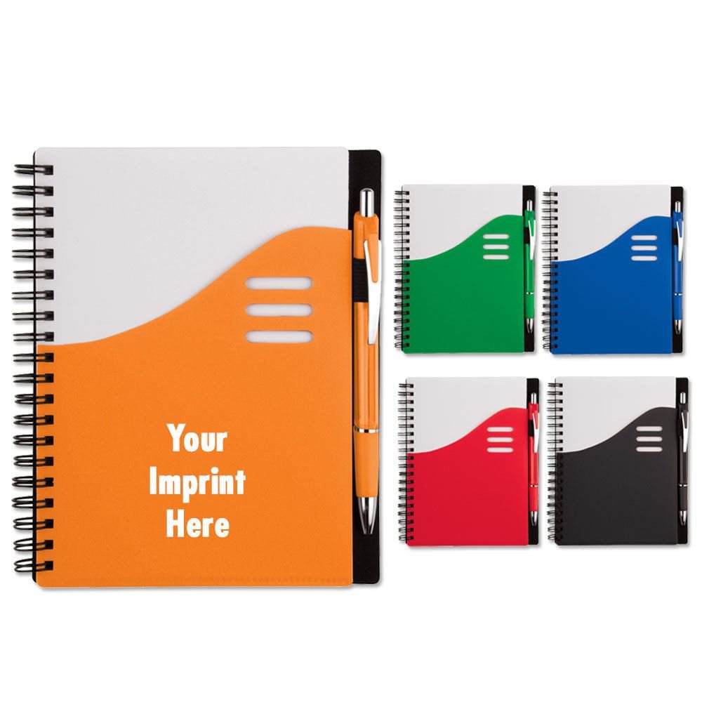 Color Wave Notebook - Personalization Available | Positive Promotions