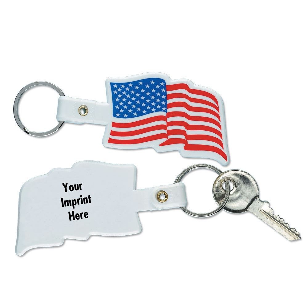Flag-Shaped Key Tag - Personalization Available