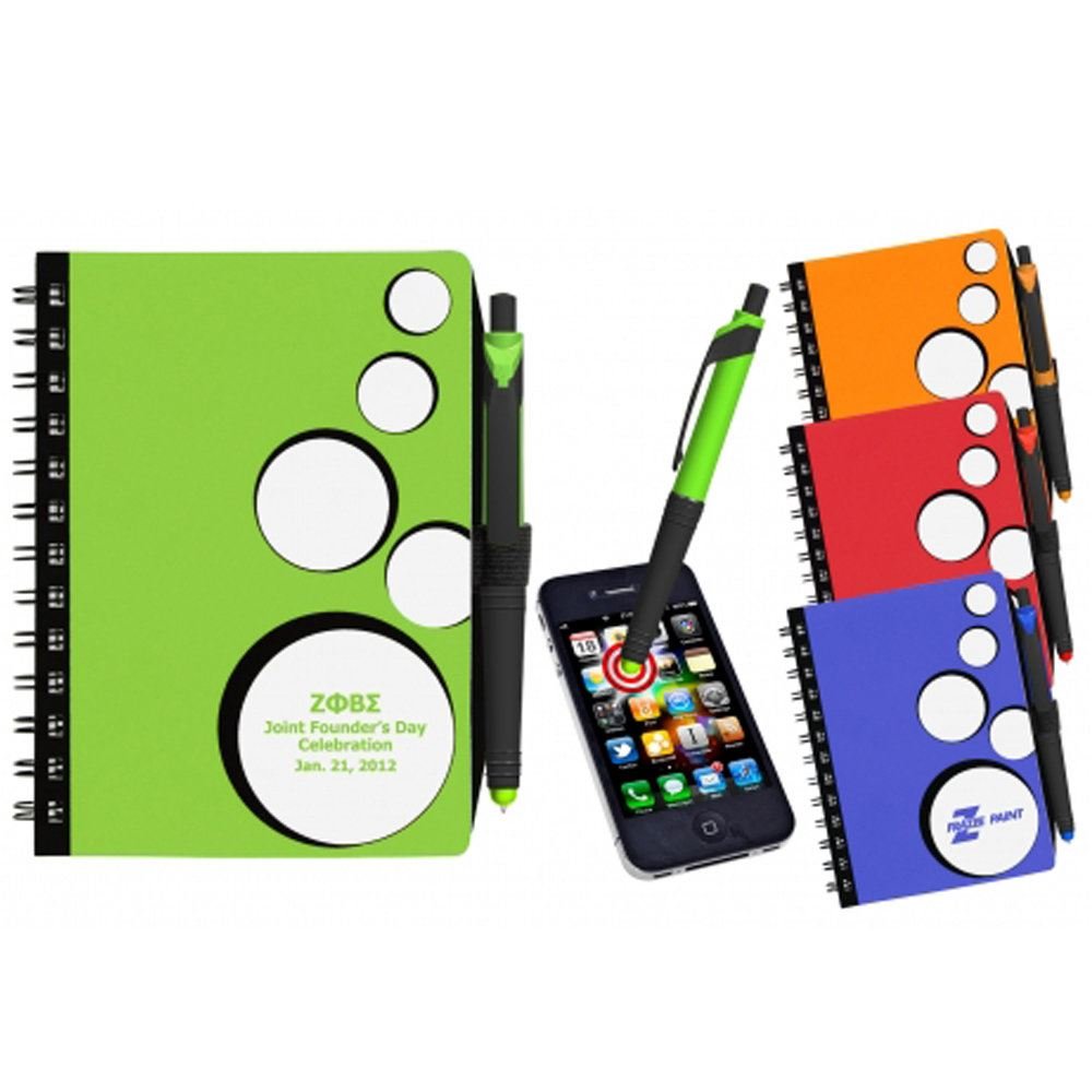 SpotLight Notebook & Stylus Pen - Personalization Available