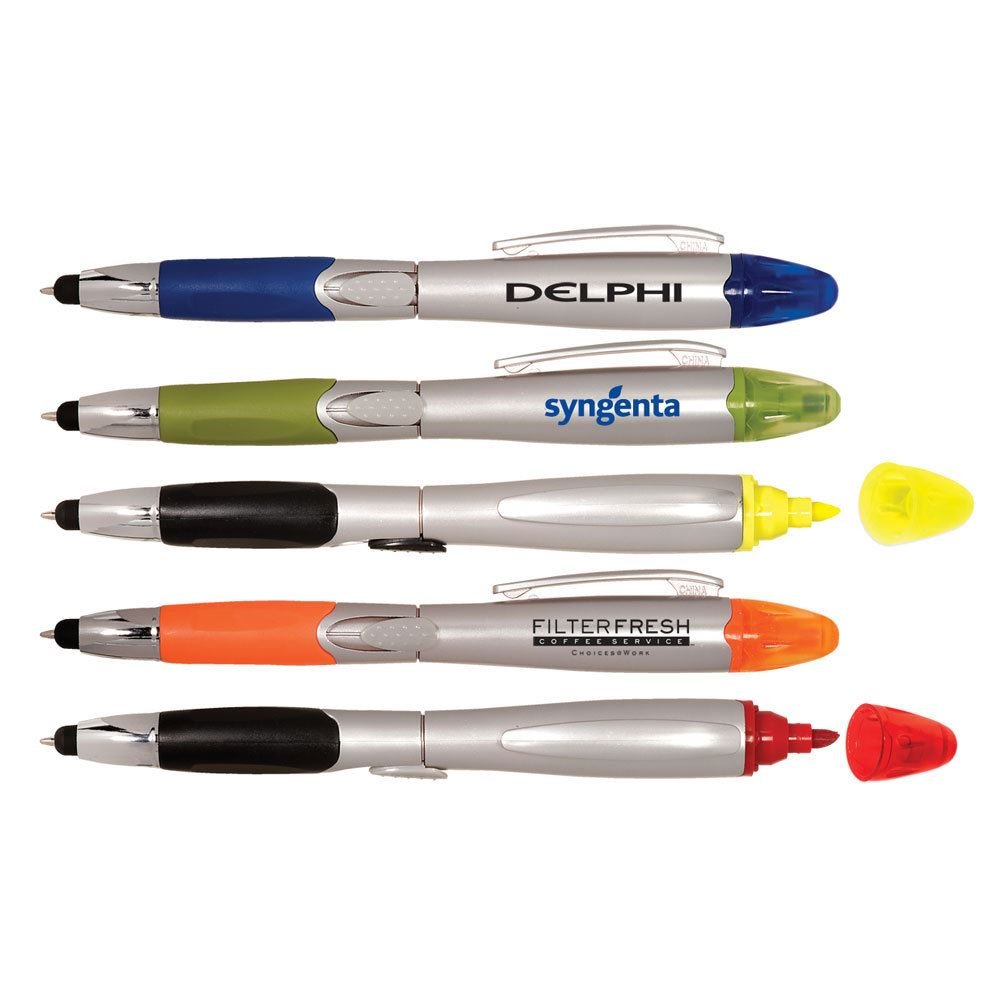Triple Play Stylus/Pen/Highlighter - Personalization Available