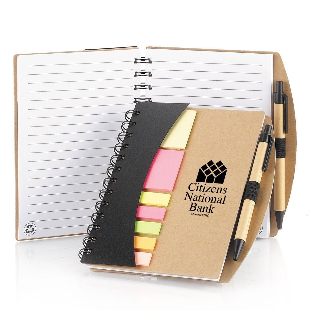 Mini Journal Notes Mini Journal With Pen, Flags, & Sticky Notes - Personalization ...