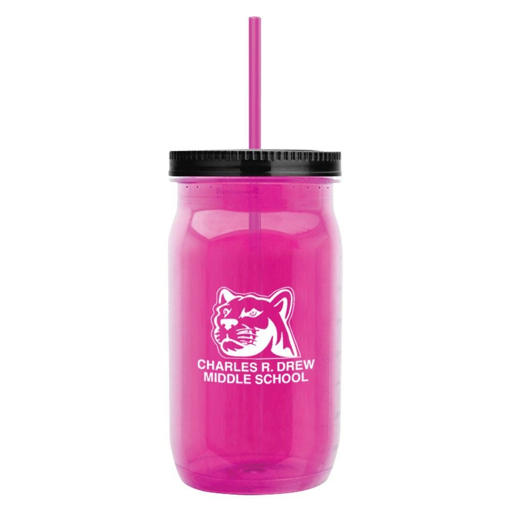 Spirit Tritan&trade; Mason Jar with Straw Lid 27-oz. - Personalization Available