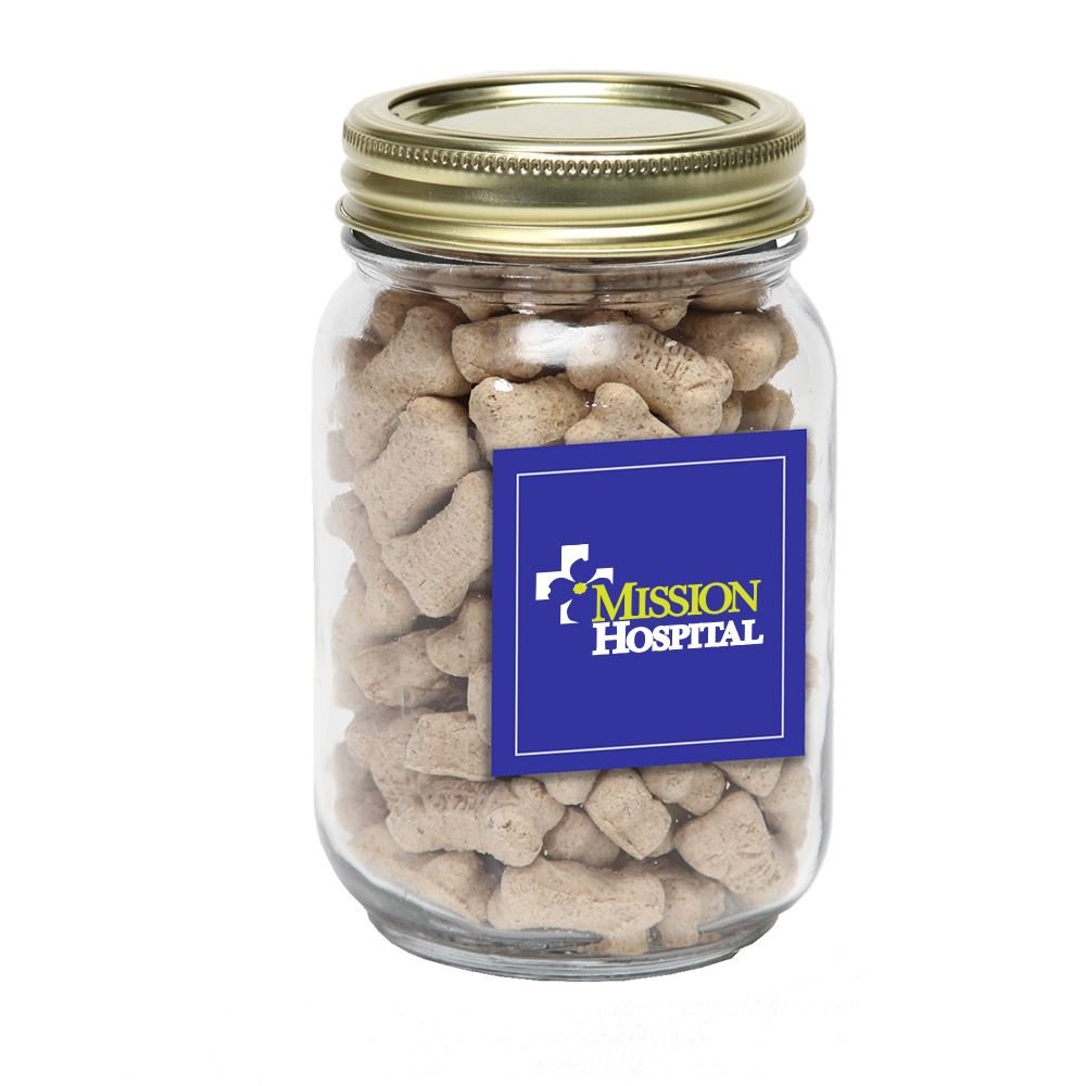Mini Dog Bones In Pint Jar With Square Magnet - Full-Color ...