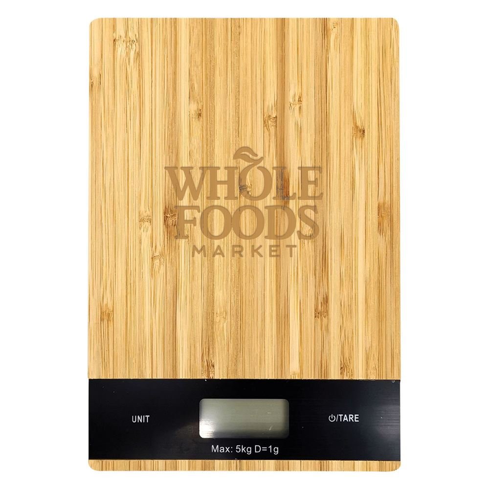 Bamboo Digital Kitchen Food Scale - Laser-Engraved Personalization Available