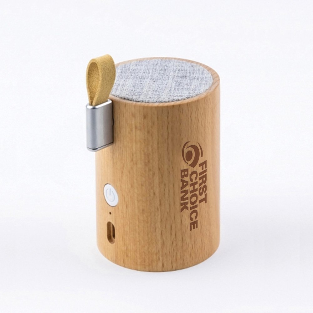 Natural Wood-Crafted Bluetooth® Speaker - Laser-Engraved Personalization Available