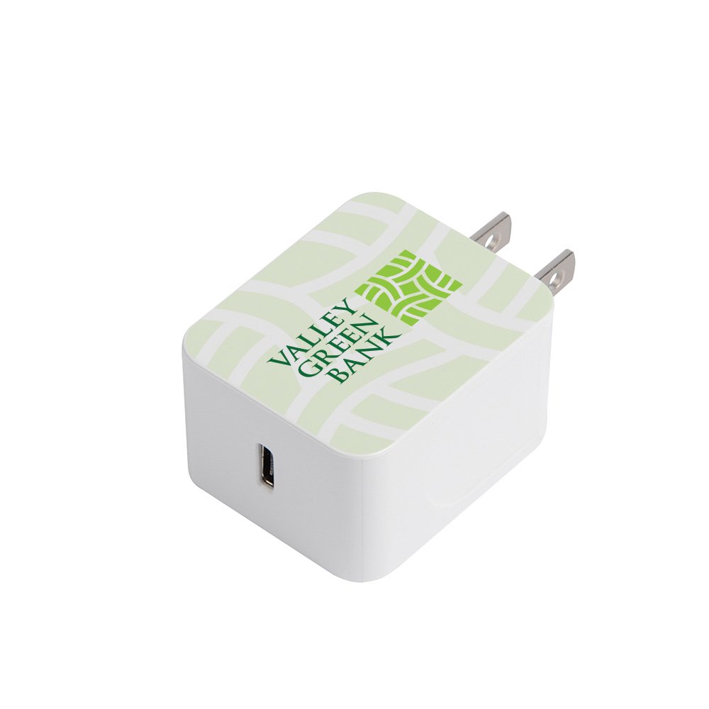 UL-Listed Type-C 20W Wall Adapter - Full-Color Personalization Available