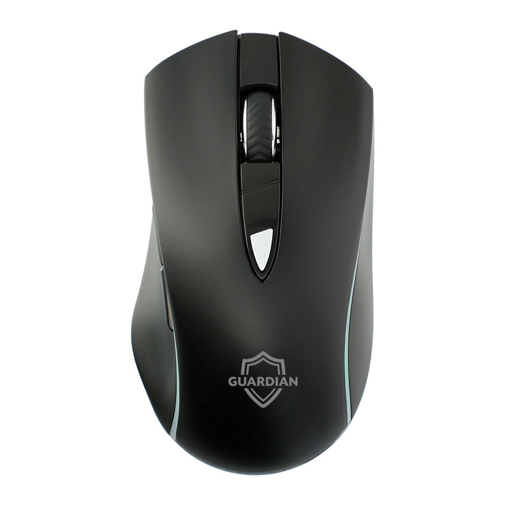 Wireless Optical Mouse with Light-Up Logo - Laser-Engraved Personalization Available