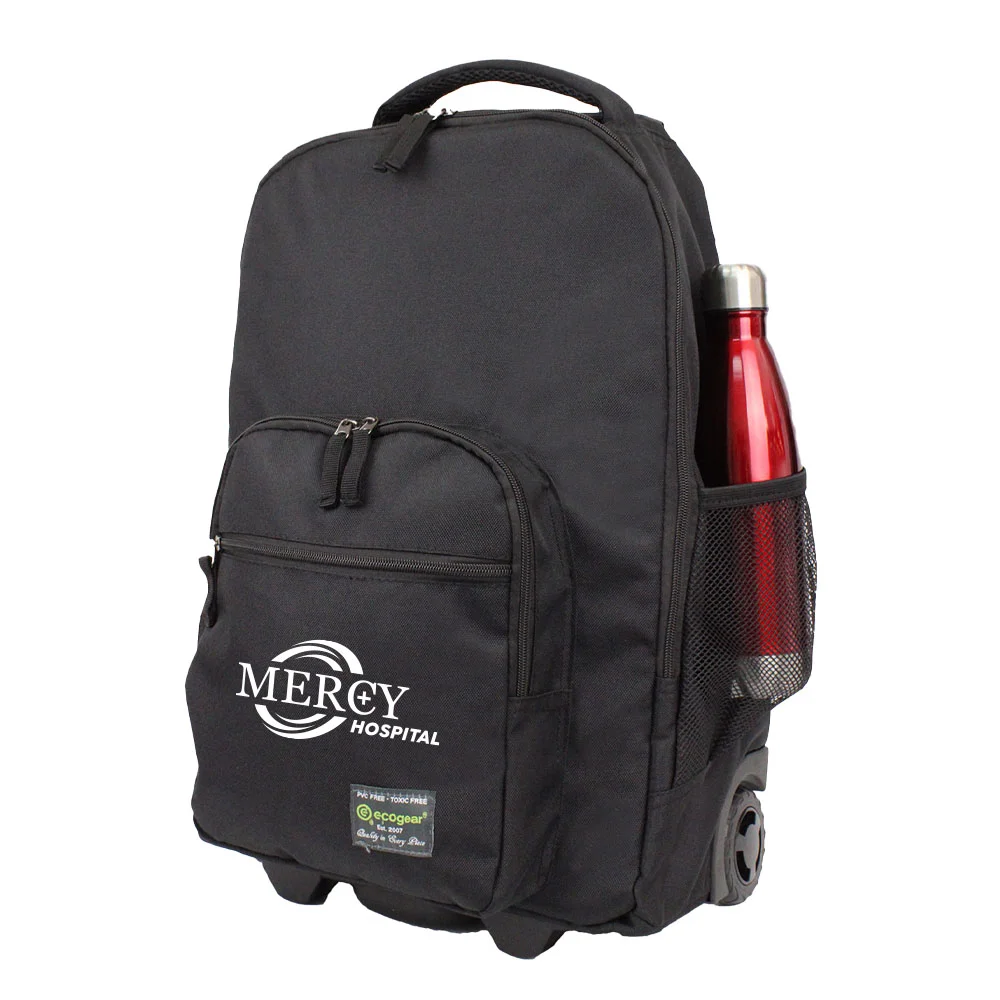 Recycled Rolling Travel 15" Computer/Laptop Backpack on Wheels - One-Color Personalization Available | Positive Promotions Recycled Rolling Travel 15" Computer/Laptop Backpack on Wheels - One-Color Personalization Available | Positive Promotions