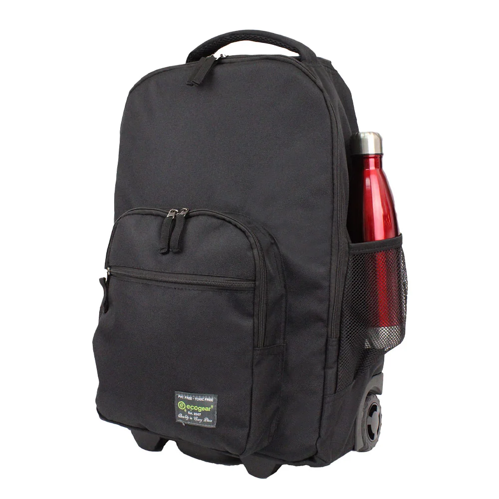Recycled Rolling Travel 15" Computer/Laptop Backpack on Wheels - One-Color Personalization Available | Positive Promotions Recycled Rolling Travel 15" Computer/Laptop Backpack on Wheels - One-Color Personalization Available | Positive Promotions