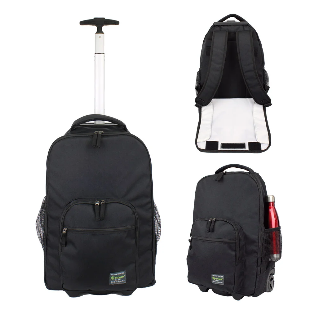 Recycled Rolling Travel 15" Computer/Laptop Backpack on Wheels - One-Color Personalization Available | Positive Promotions Recycled Rolling Travel 15" Computer/Laptop Backpack on Wheels - One-Color Personalization Available | Positive Promotions