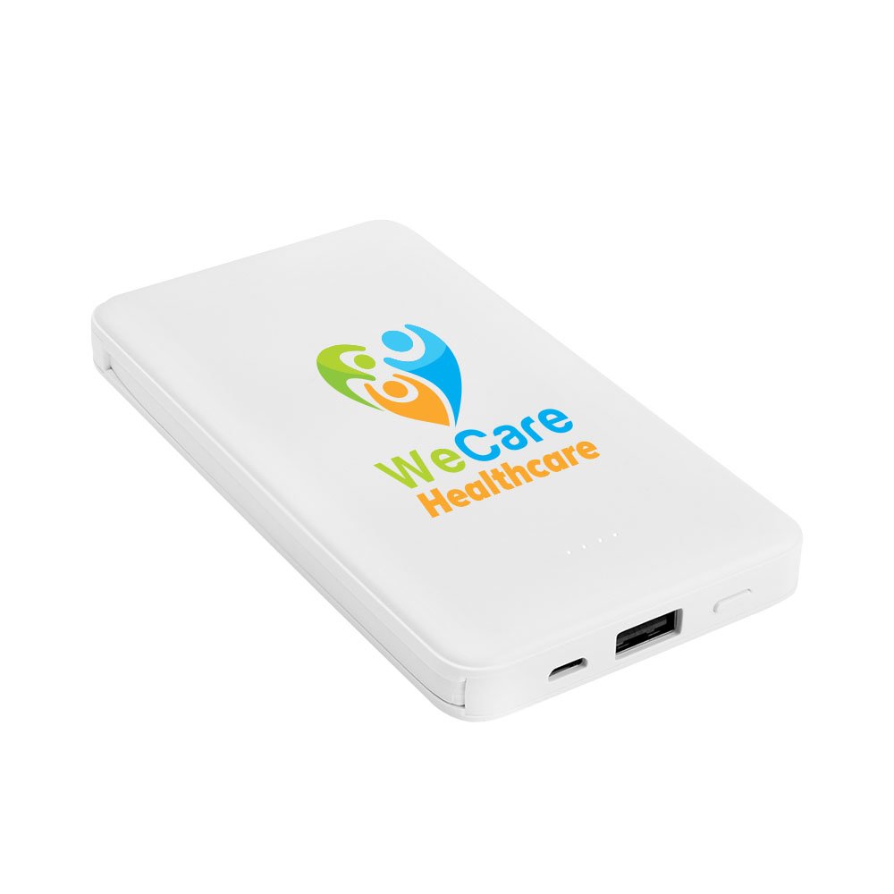 Multi-Device Power Bank With Cords 10,000 mAh - One-Color Personalization Available