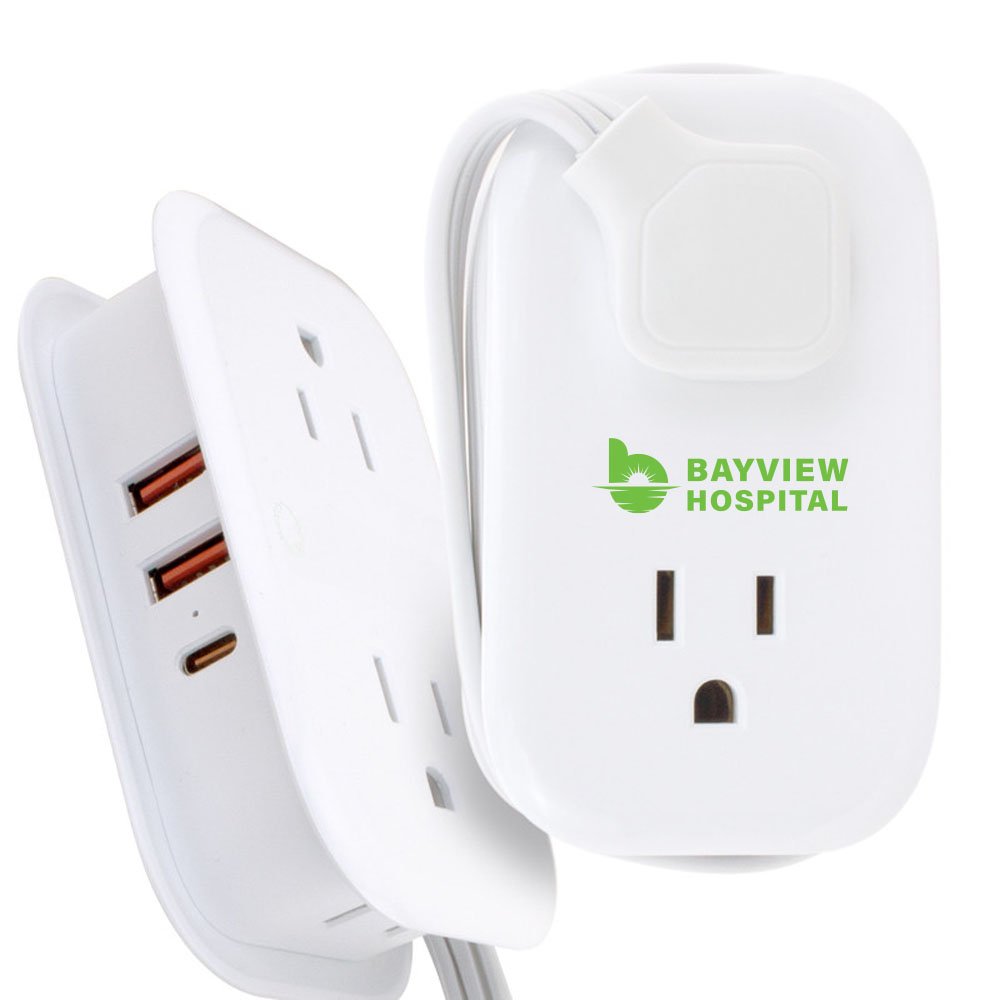 Power Outlet Commure Travel Hero 4 Power Outlets, 2 USB-A Ports, & 1 Type-C Port - One-Color ...