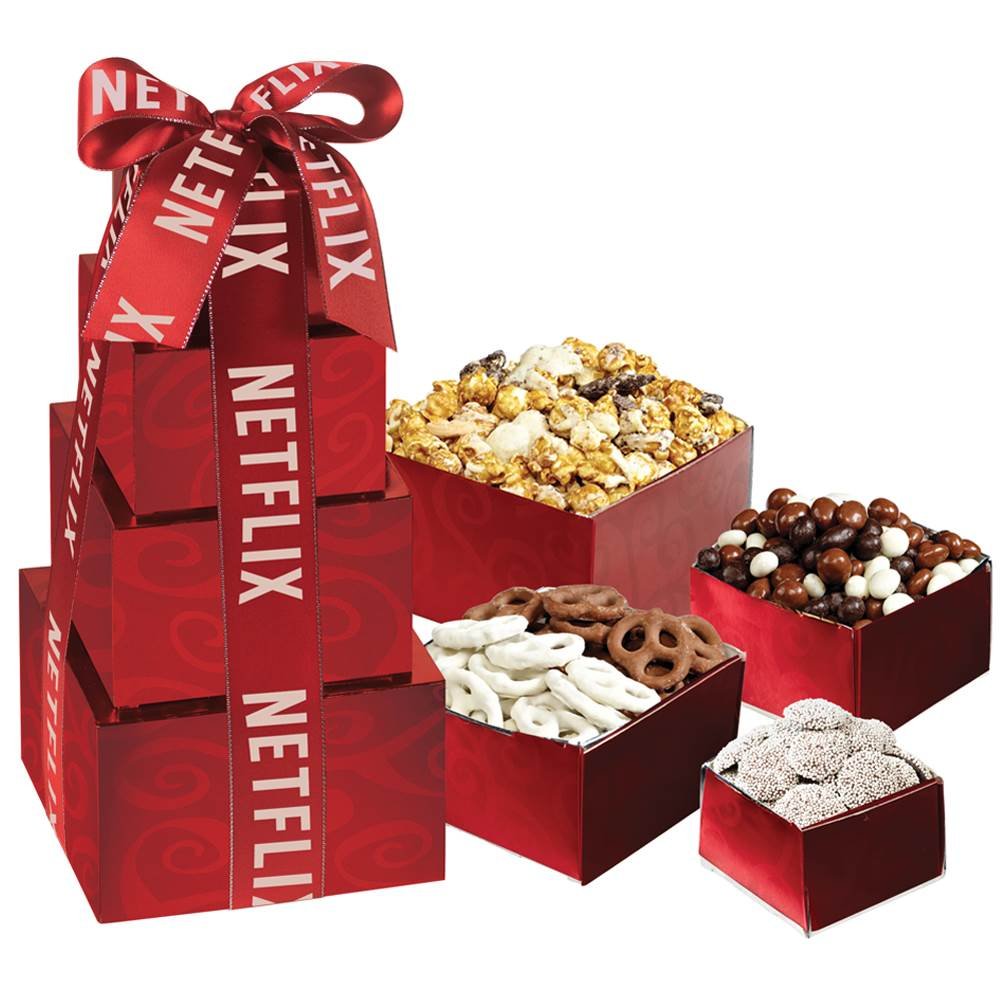 Chocolate Lover's Tower In Gift Boxes With Ribbon - Personalization Available