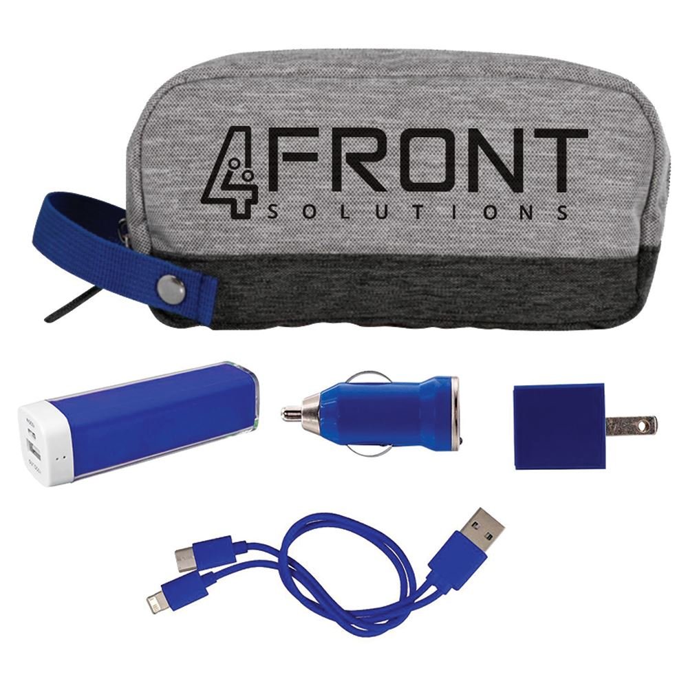 Bay Travel Charging Pouch 5-Piece Kit - Personalization Available