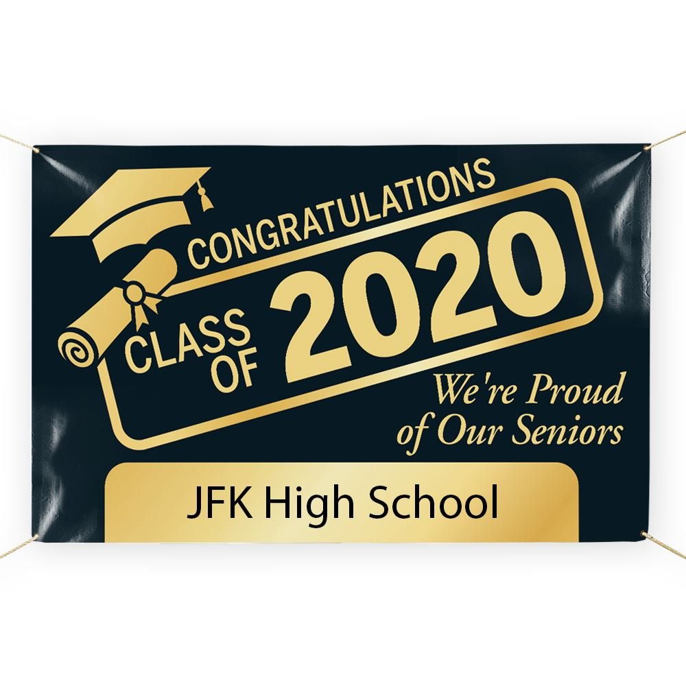 Congratulations Graduate 5' x 3' Vinyl School Banner Positive Promotions