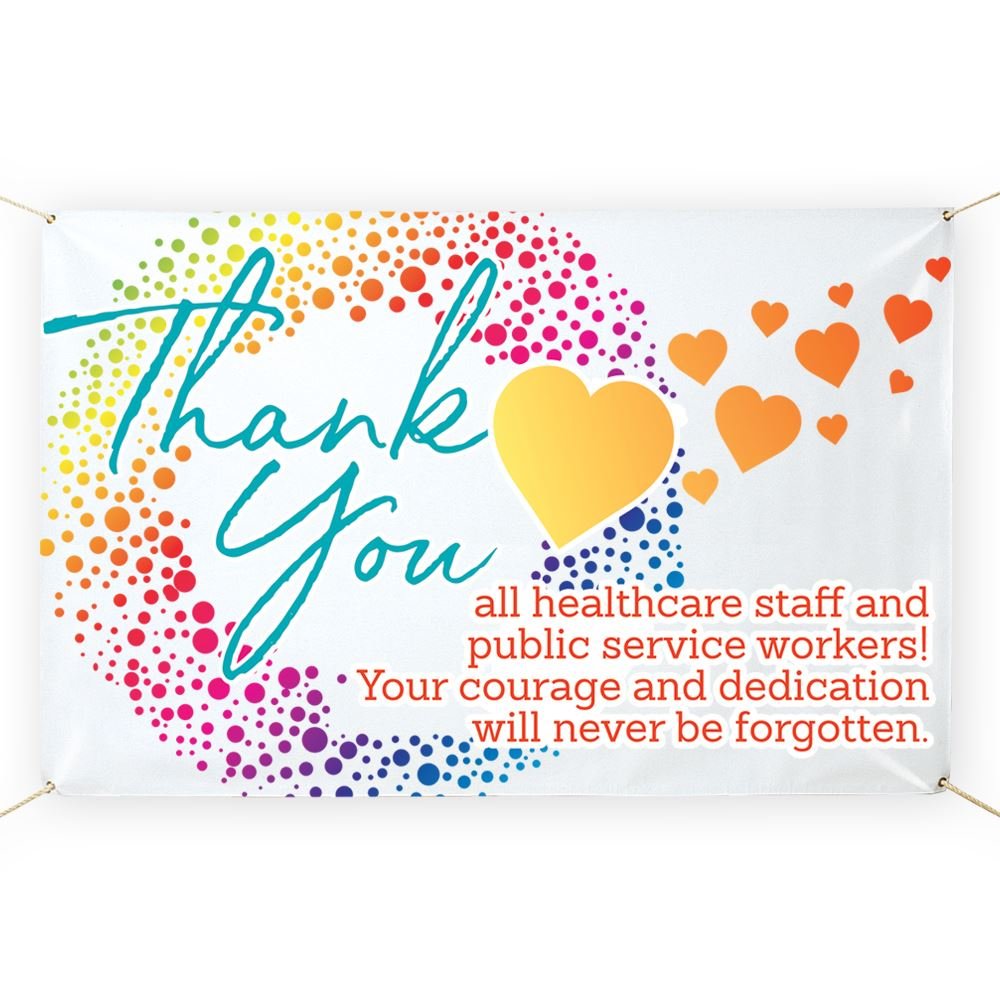 Thank You 5' x 3' Vinyl Banner