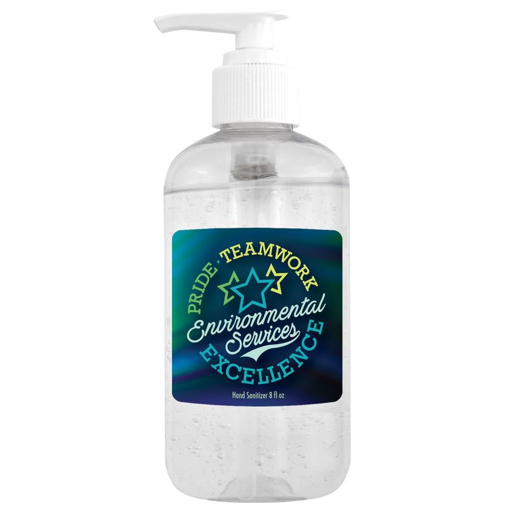 Environmental Services: Pride, Teamwork, Excellence 8 Oz. Sanitizer Gel Pump