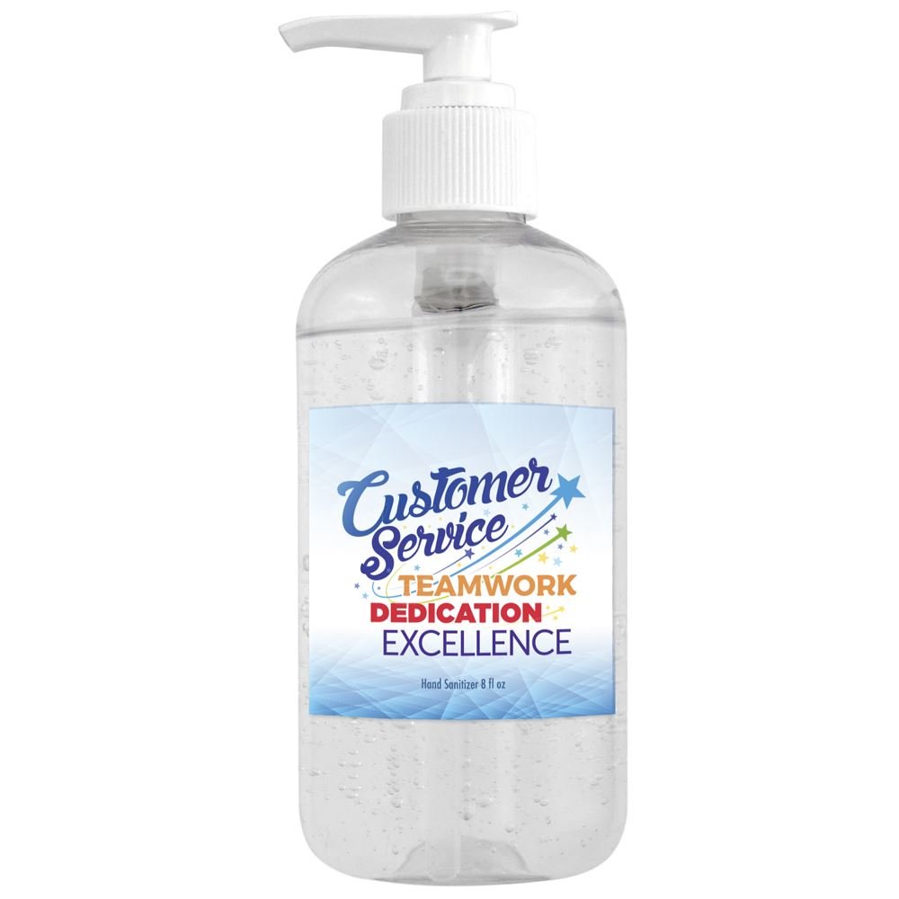 Customer Service: Teamwork, Dedication, Excellence 8 Oz. Sanitizer Gel ...