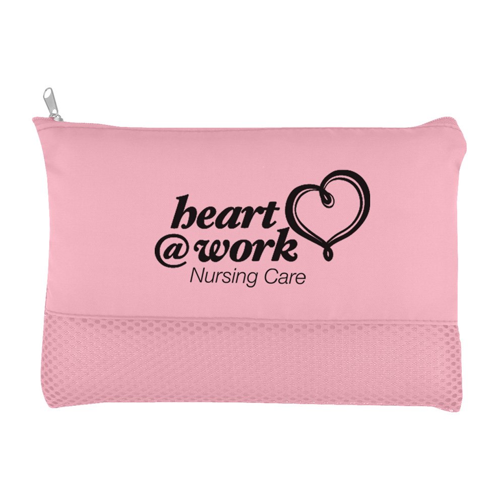 Pink Mesh Vanity Bag