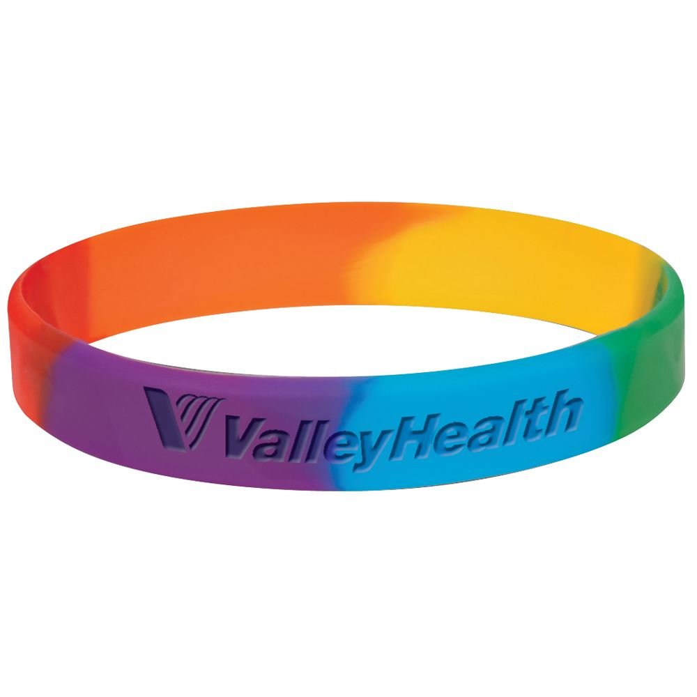Celebrate with Pride Rainbow Silicone Bracelet - Personalization Available