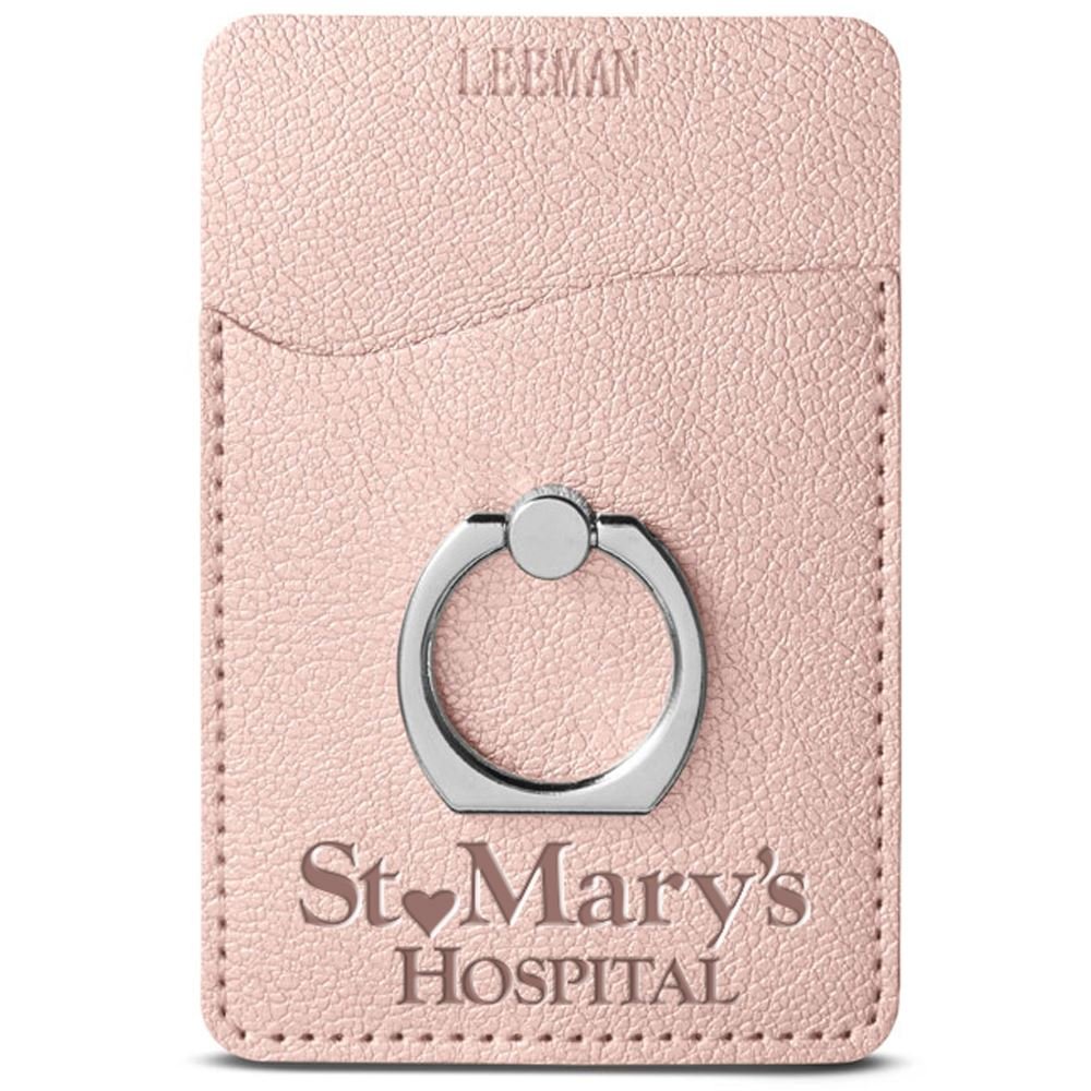 Shimmer Card Holder with Metal Ring Phone Stand - Personalization Available