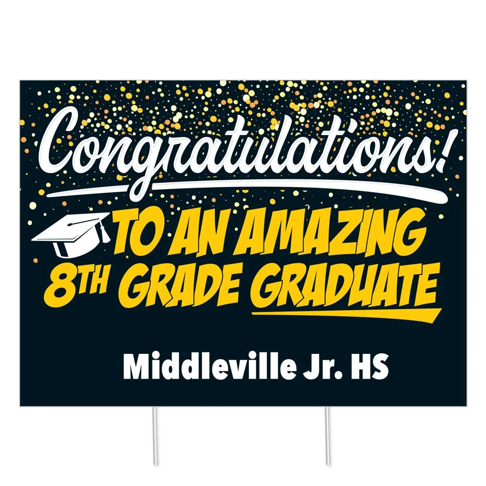 8th grade promotion cards FLYAB Graduation Gifts glossy cardstock reduces waste and minimizes environmental impact. Books Graduation (8th Grade) Card