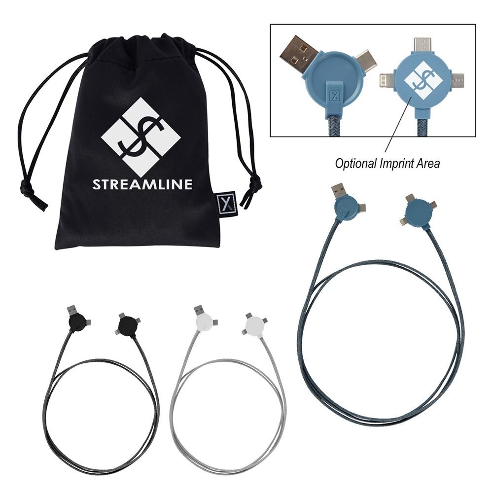 3-in-1 5' Lithium CC Charging Cable - Personalization Available