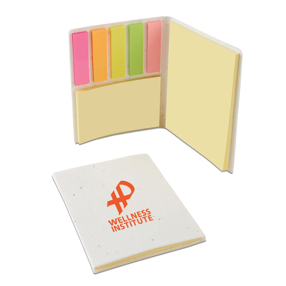 Recycled Seed Paper Sticky Notes Set - Personalization Available ...