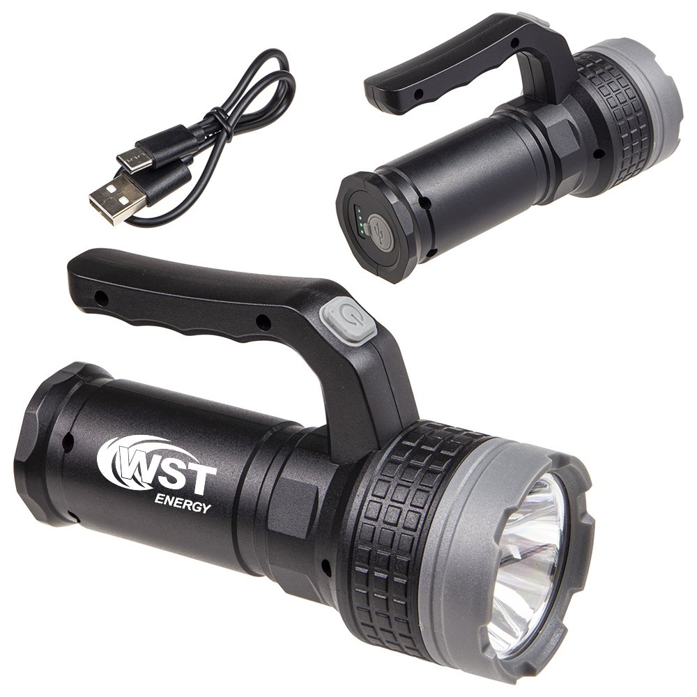 Rechargable LED Flashlight & COB Worklight - Personalization Available ...