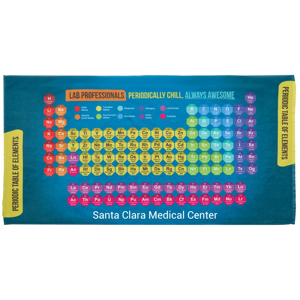 Lab Professionals: Periodically Chill, Always Awesome Beach Towel - One ...