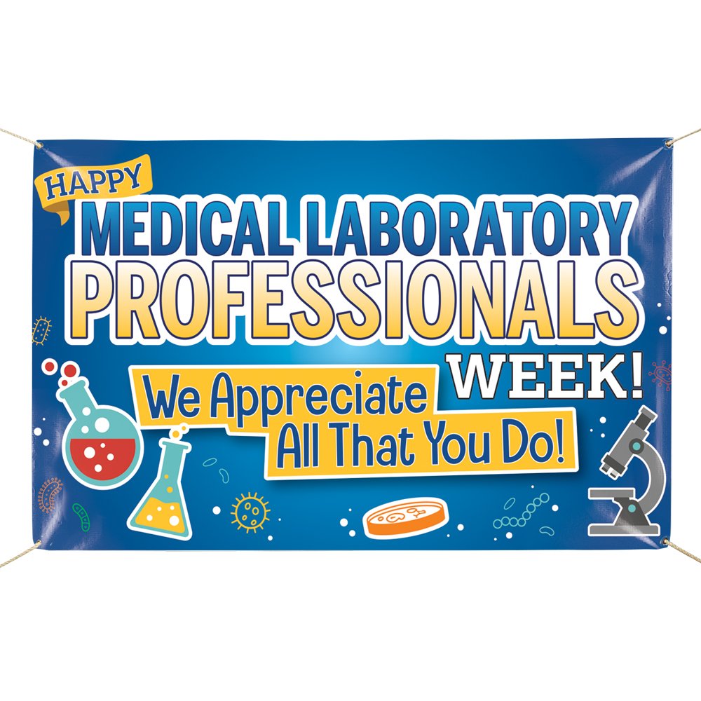 Lab Promotions Medical Laboratory Professionals Week 5' x 3' Fabric Event Banner ...