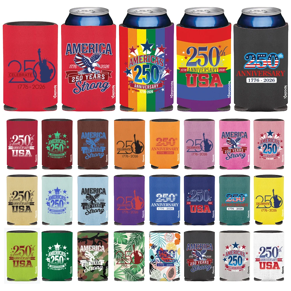 USA 250th Anniversary Collapsible Koozie® Can Kooler USA 250th Anniversary Collapsible Koozie® Can Kooler