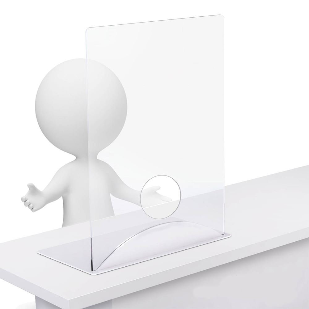 Clear Acrylic Tabletop Distancing Barrier - 1/8