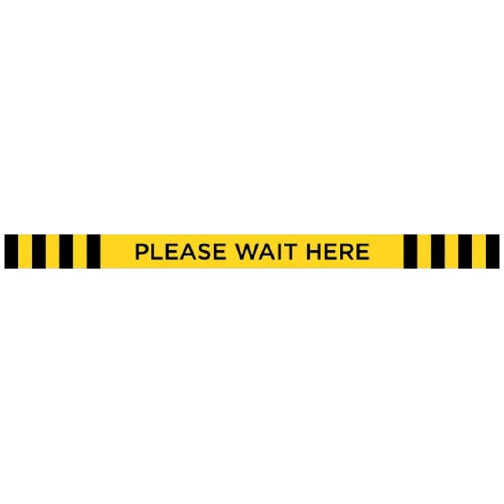 Sticker Line Waiting Please Wait Here Line Floor Sticker | Positive Promotions
