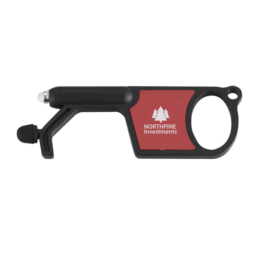 Door Opener With Light and Stylus with Antibacterial Additive - Personalization Available
