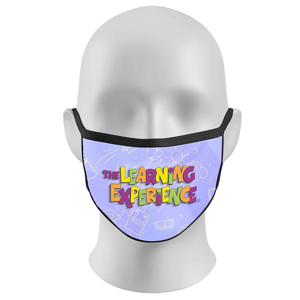 American Made 2-Ply Polyester Youth Face Mask - - Full Color Personalization