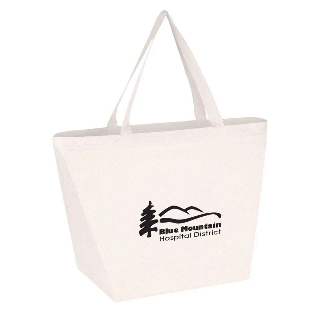 Non-Woven Shopper Tote Bag With Antimicrobial Additive - Personalization Available