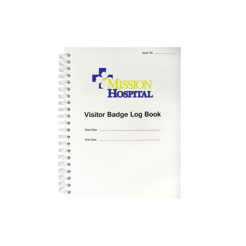 Custom TEMPbadge Non-Expiring Visitor Badge Log Book - Personalization Available