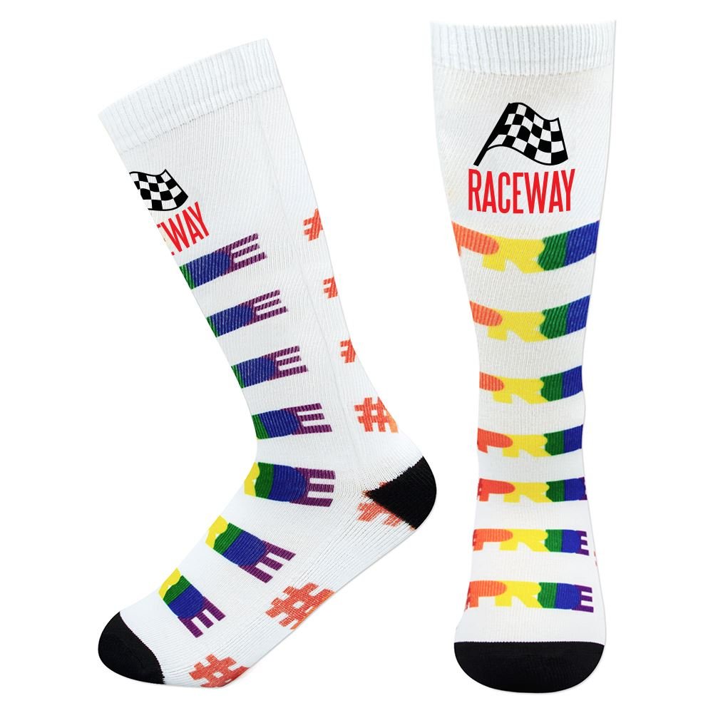 Rainbow Pride Long Custom Socks - Personalization Available