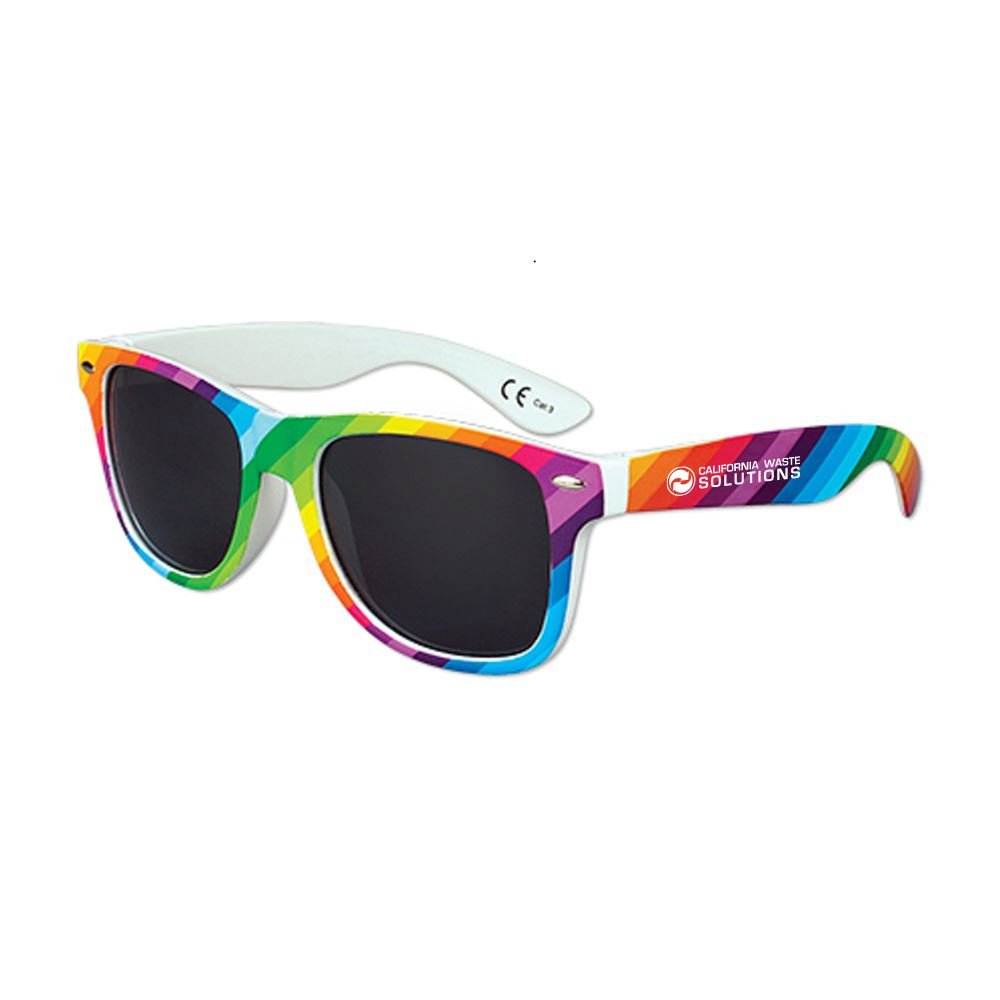 Rainbow Stripe Sunglasses - Personalization Available
