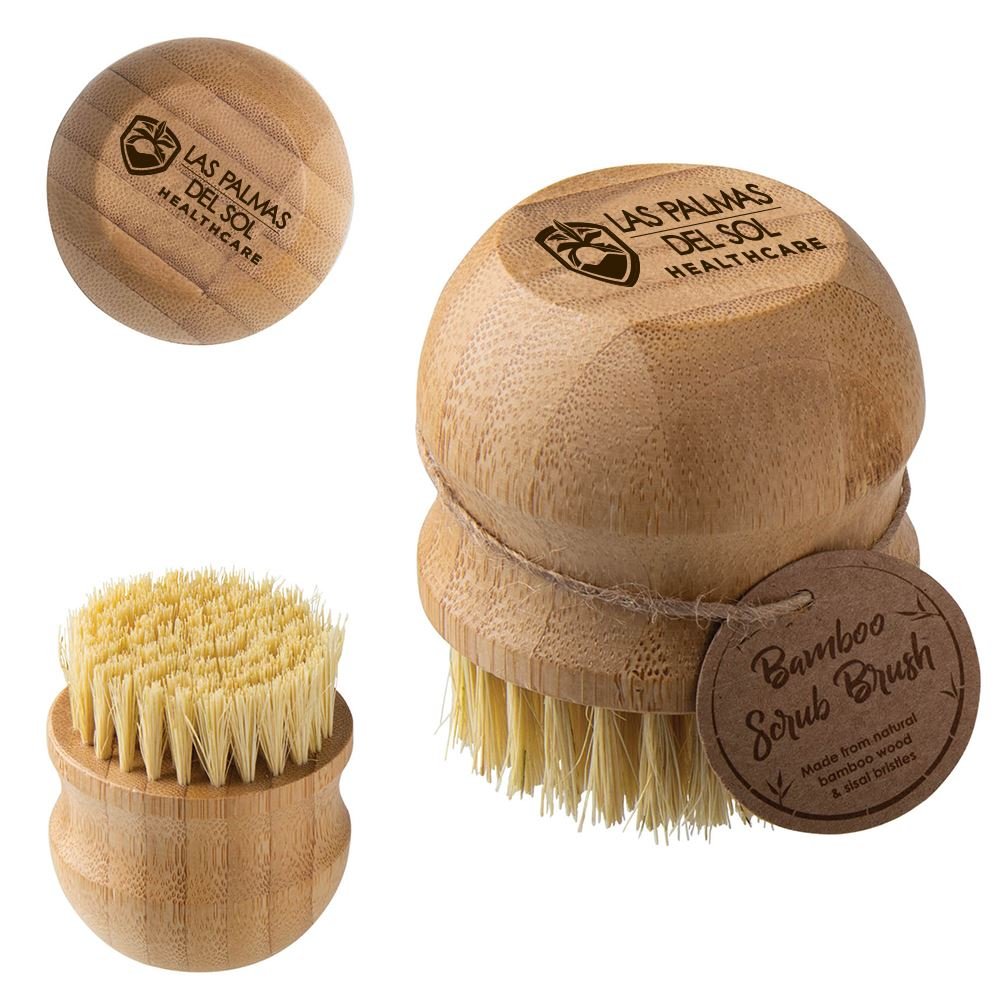 Bamboo Scrub Brush - Personalization Available