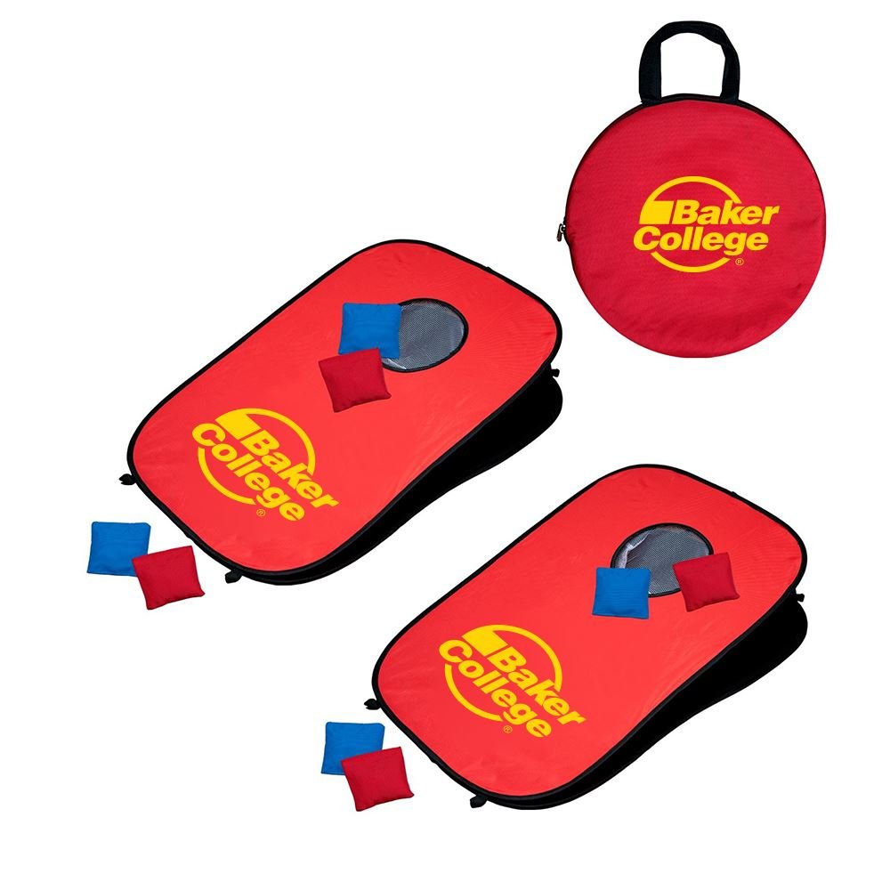 Portable Pop-Up Cornhole Set - Personalization Available