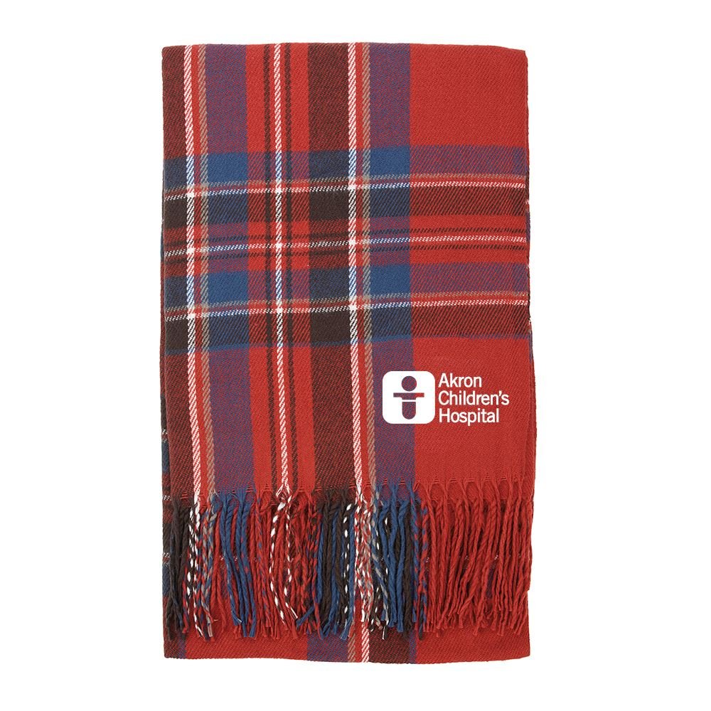 Plaid Blanket Scarf - Personalization Available