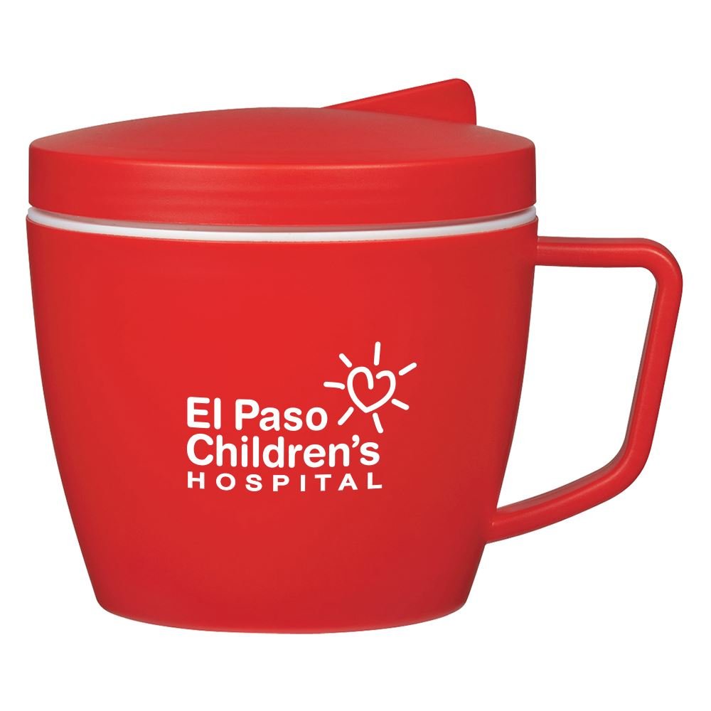 Food Container Mug With Utensils - Personalization Available