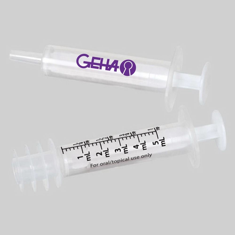 5 ml Oral Syringe with Black Graduations Personalization Available