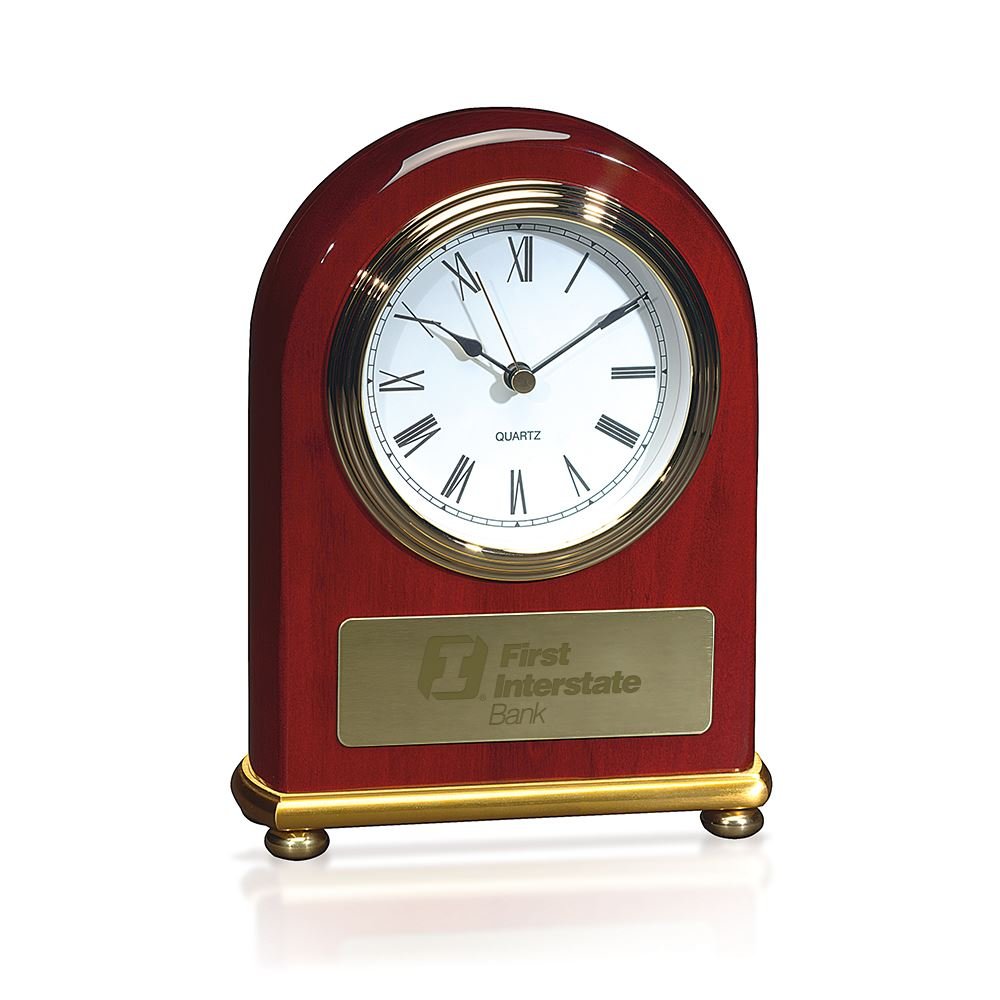 Rosewood Clock Award - Personalization Available