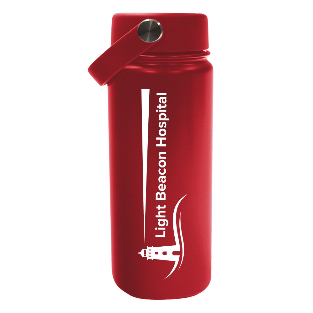 Wide Mouth Double Wall Stainless Steel Tumbler with Carry Handle 22 Oz. - Personalization Available