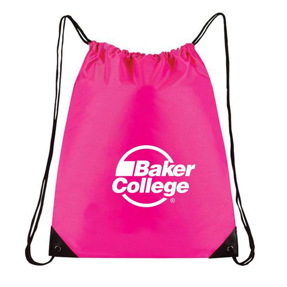 Bright Pink Drawstring Bag - Personalization Available | Positive ...