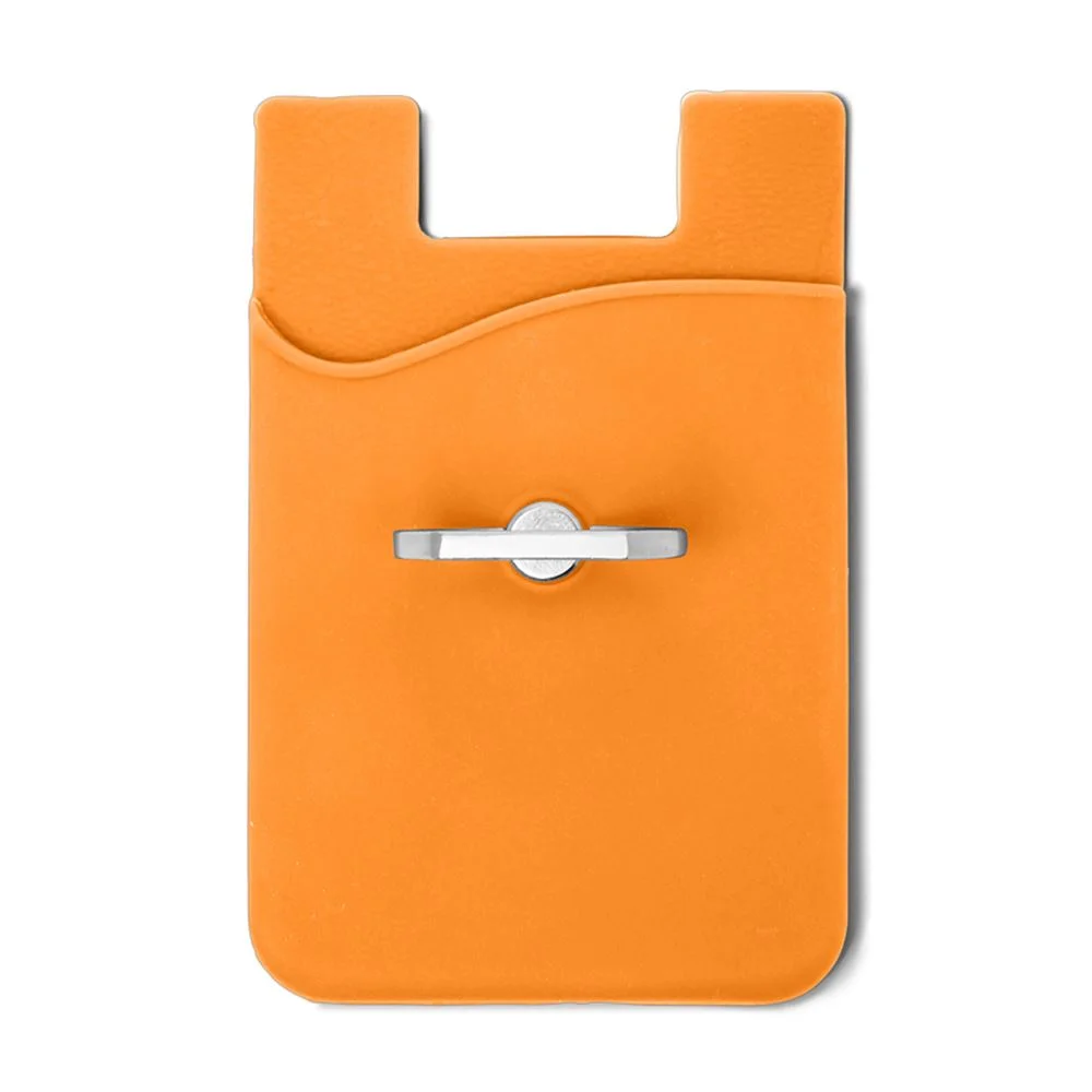 Adhesive Silicone Card Holder with Metal Ring Phone Stand - Personalization Available | Positive Promotions Adhesive Silicone Card Holder with Metal Ring Phone Stand - Personalization Available | Positive Promotions