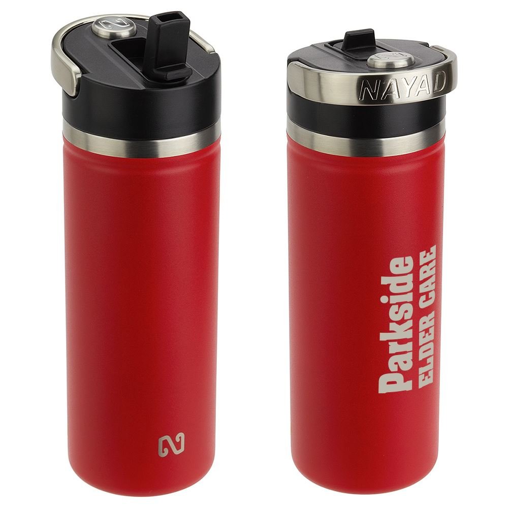Nayad Ranger Stainless Double Wall Bottle with Flip-Top Spout - 18oz. - Personalization Available